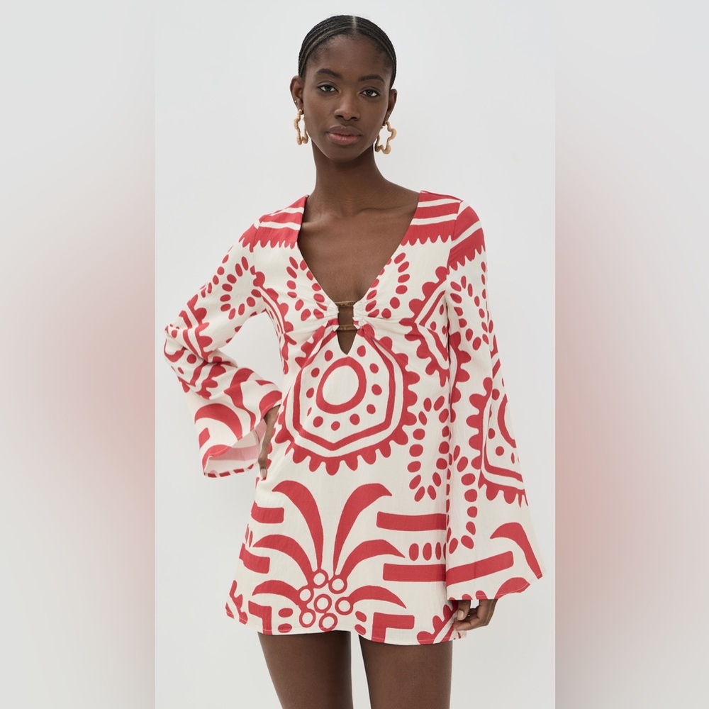 Seven Wonders red and white printed dress